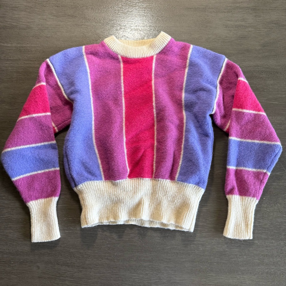 Vintage Pink and Purple Striped Sweater